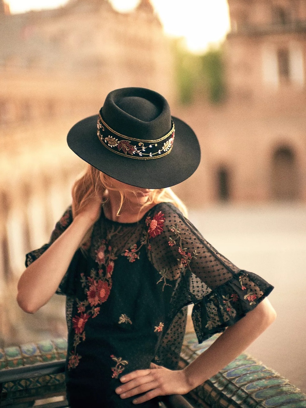Maeve from Anthropologie Women’s Black Embroidered Cadiz Top, Size Small - Picture 5 of 13